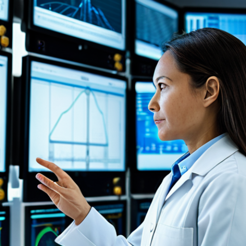 Home 19 A confident, professional female nuclear engineer, fully clothed in a modest, clean lab coat over a light blue button-down shirt and dark trousers, standing purposefully in a bright, futuristic control room. She is interacting with advanced holographic displays that show schematics of a Compact Modular Reactor (SMR). The background is a blurred, high-tech, clean energy research facility, emphasizing innovation and comprehensive government support for cutting-edge nuclear technology. safe for work, appropriate content, fully clothed, professional dress, perfect anatomy, correct proportions, natural pose, well-formed hands, proper finger count, natural body proportions, high-resolution, professional photography, studio lighting, sharp focus.