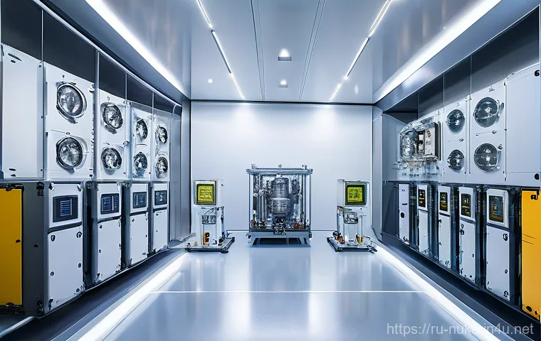 원자력 엔지니어의 실험 설계 팁 - **Prompt:** A panoramic view of a highly advanced, spacious nuclear control room designed for a next...