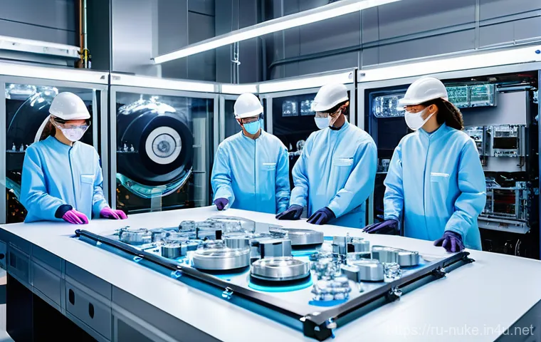 원자력 자격증 실기 시험 준비법 - **Prompt:** A highly detailed, realistic image of a composed female nuclear engineer in a modern, hi...